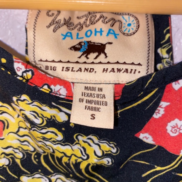 Western Aloha Golden Sea Hawaiian Dress - Picture 4 of 5
